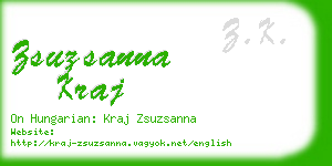 zsuzsanna kraj business card